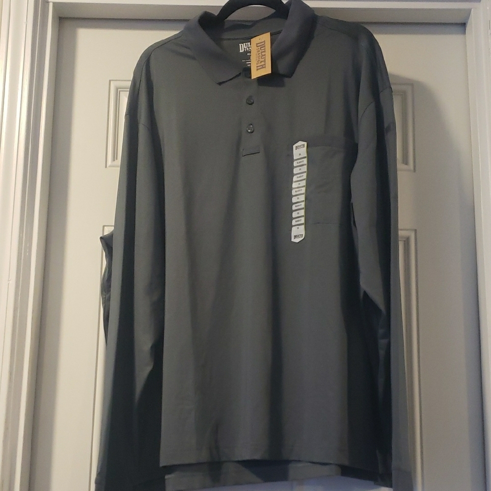 Duluth Men's Gray Polo Shirt